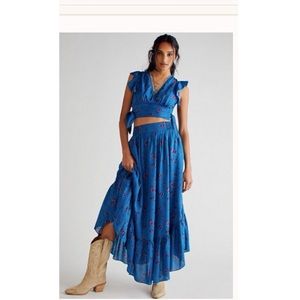 Free People two piece maxi dress. Size small. Practically brand new, worn once